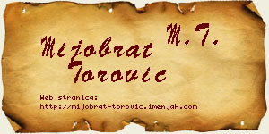 Mijobrat Torović vizit kartica